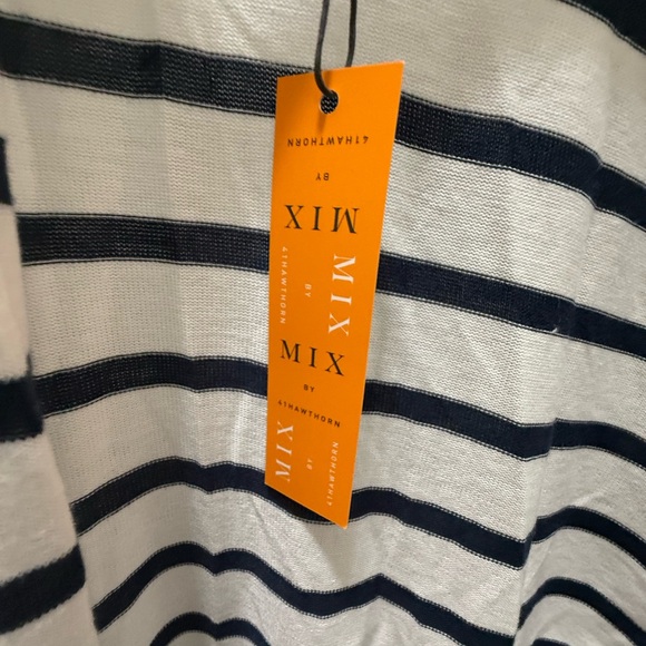 Mi Navy and White Striped Top - Picture 2 of 6